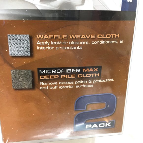 Microfiber Leather Care Cleaning Cloth Set of Two Auto Spa NWT - Picture 4 of 9